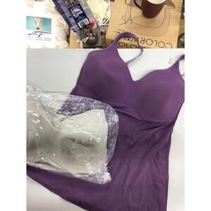 Rhonda shear padded smooth camisoles 2 pack new from HSN